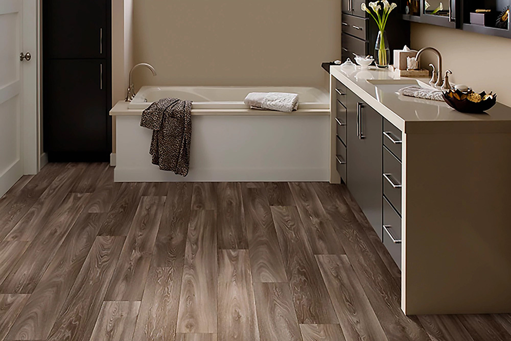 sheet vinyl from Shaw that looks like wood planks
